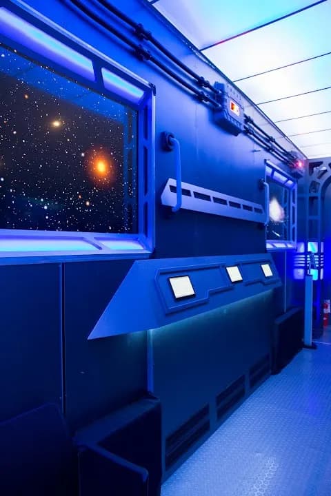 Interior view of The Edge VR vr games facility in New York