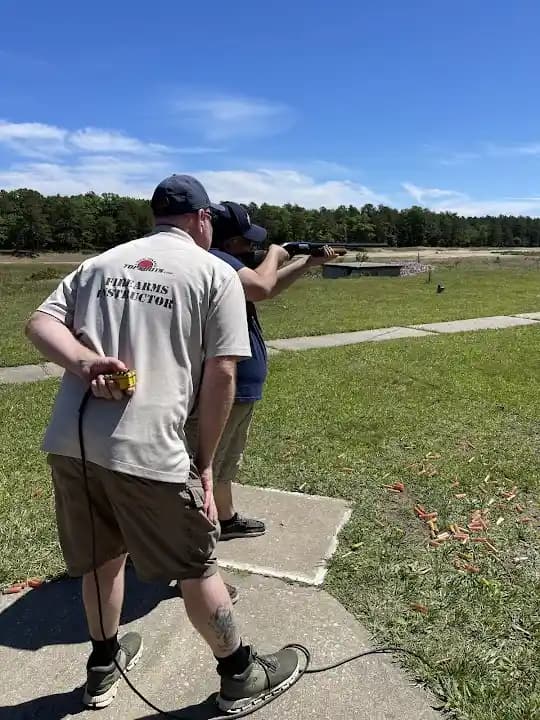 Interior view of Long Island TopShots Trap & Skeet With Guns included! shooting ranges facility in New York