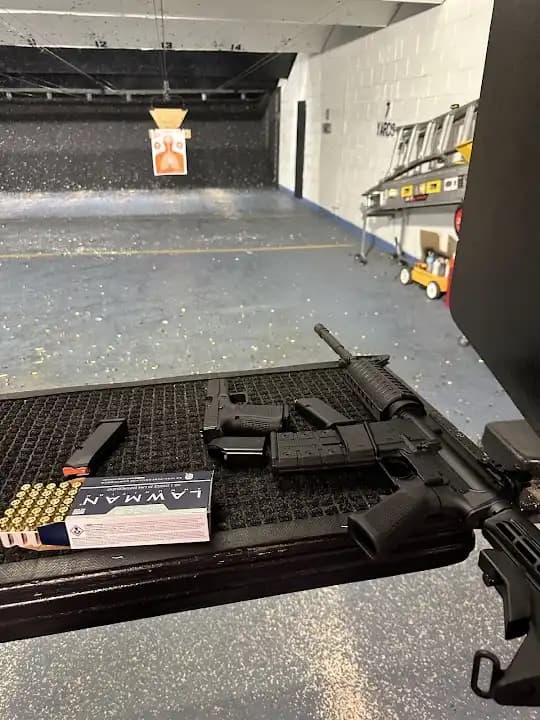 Interior view of South Shore Shooting Range shooting ranges facility in New York