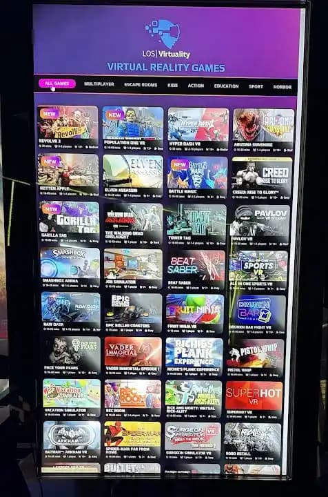 vr games experience at Los Virtuality - Virtual Reality Gaming Center located in Los Angeles