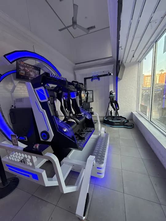 Interior view of Player One VR World vr games facility in Los Angeles