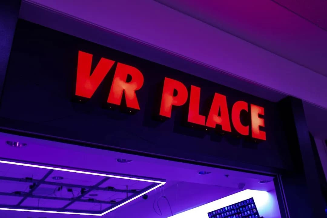 Interior view of VR PLACE vr games facility in Los Angeles