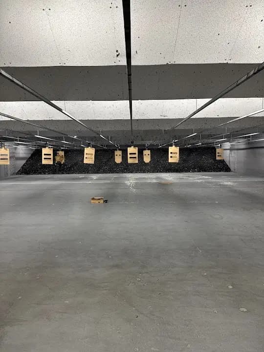 Interior view of FT3 Tactical shooting ranges facility in Los Angeles