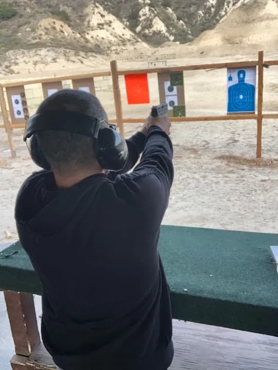 Interior view of A4S Firearms Training shooting ranges facility in Los Angeles
