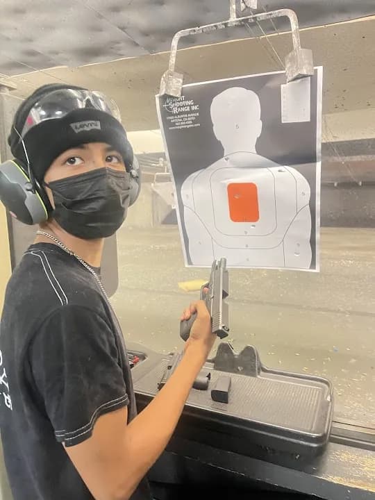Interior view of Insight Shooting Range shooting ranges facility in Los Angeles
