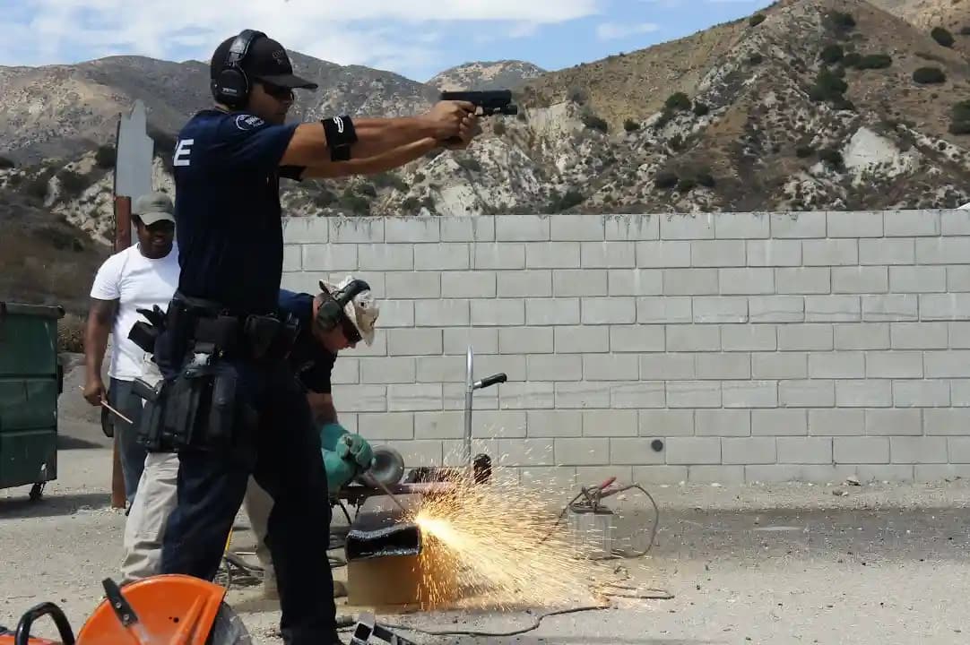 Interior view of International Tactical Training Seminars Inc. shooting ranges facility in Los Angeles
