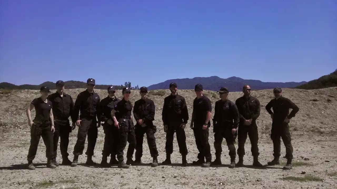 Interior view of American Defense Enterprises, Inc. shooting ranges facility in Los Angeles