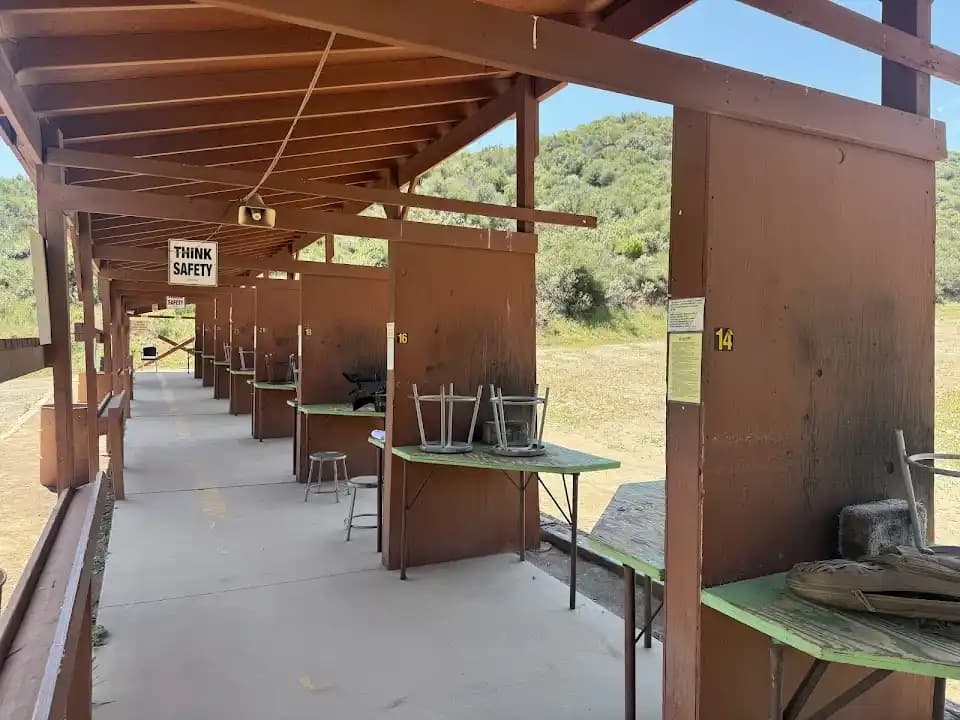 Interior view of A Place To Shoot shooting ranges facility in Los Angeles