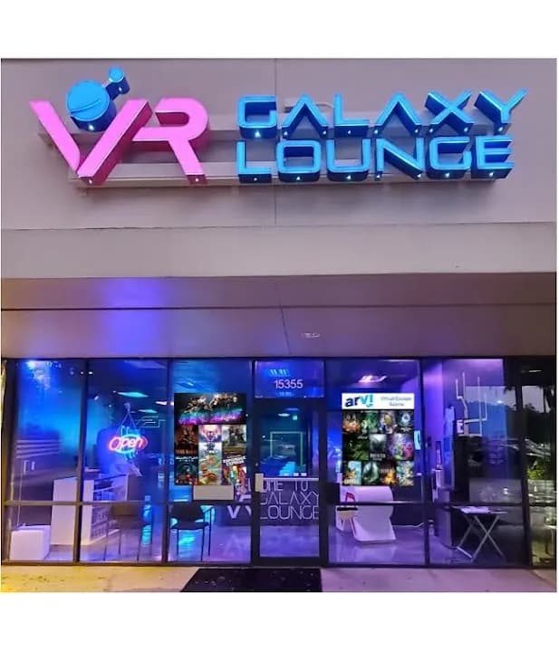 Interior view of VR Galaxy Lounge vr games facility in Orlando