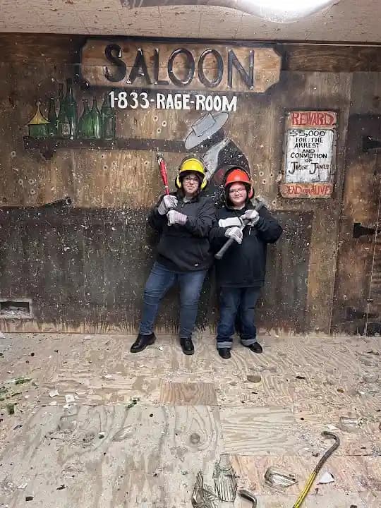 Interior view of Rage Room rage rooms facility in New York