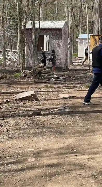 Interior view of Skirmish USA - Reservation Office paintball facility in Chicago