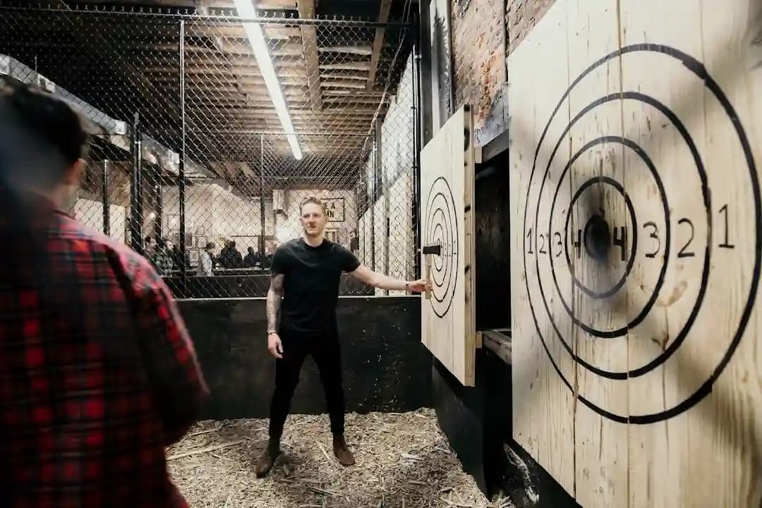 axe throwing experience at Hatchets & Hops located in Toronto