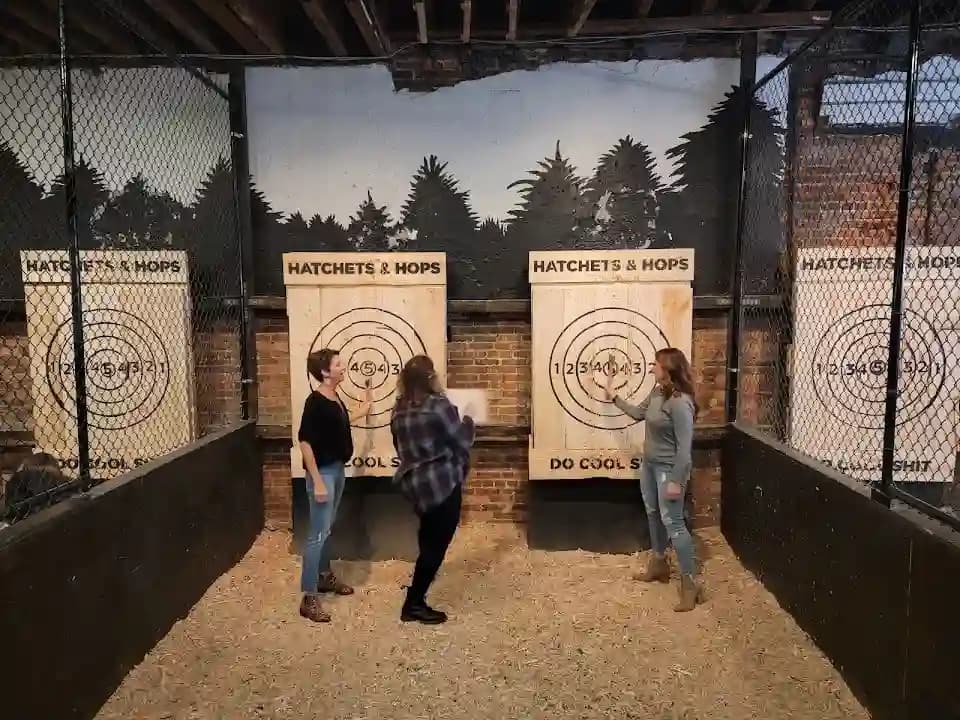 Photo of Hatchets & Hops axe throwing activities in Toronto