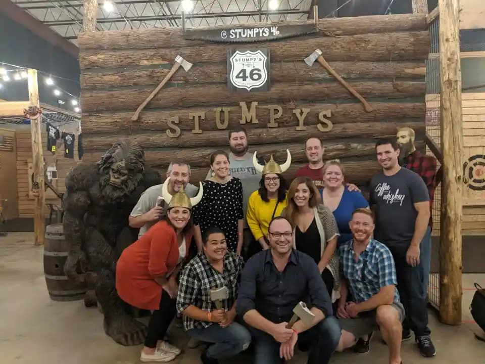 Interior view of Stumpy's Hatchet House Fairfield - Axe Throwing axe throwing facility in Houston