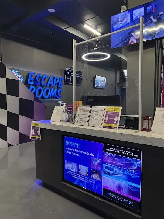 Interior view of Escape Virtuality vr games facility in New York