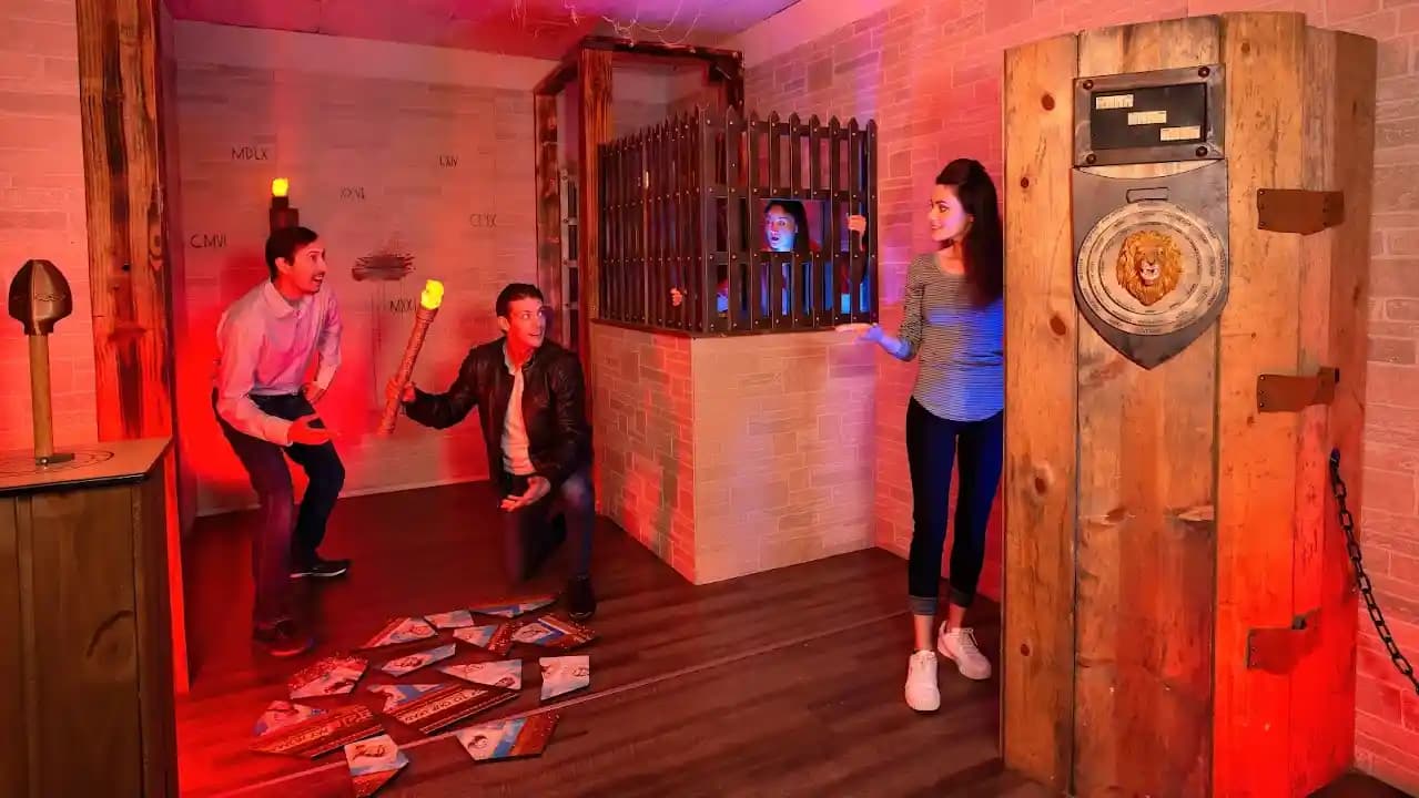 Interior view of The Great Escape Room Queens escape rooms facility in New York