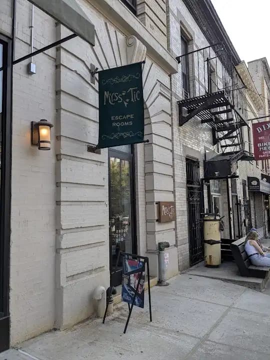 Interior view of MyssTic Rooms escape rooms facility in New York