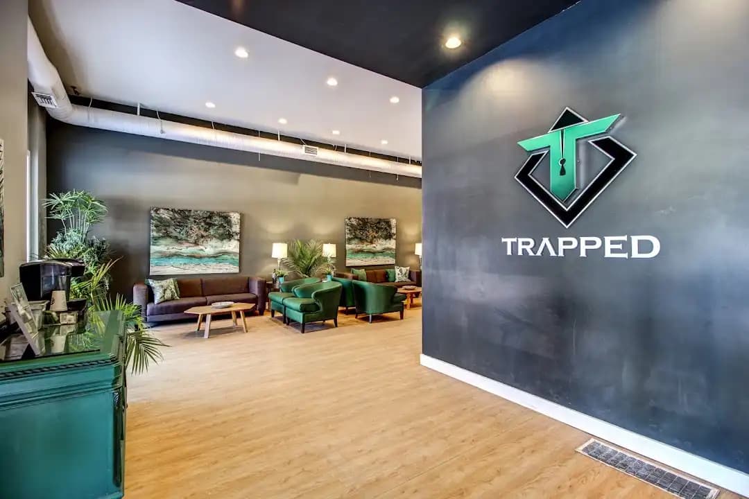 Interior view of Trapped Escape Room Calgary escape rooms facility in Los Angeles