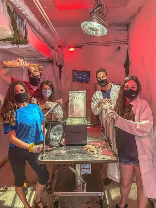 Interior view of Fox in a Box escape rooms facility in Los Angeles