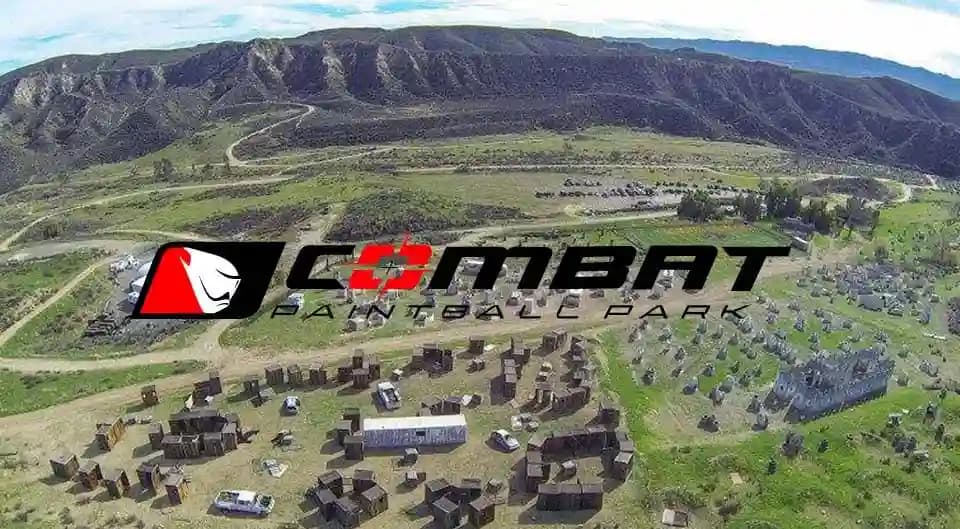 Interior view of Combat Paintball Park paintball facility in Los Angeles