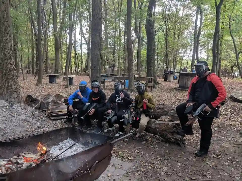 Interior view of Pasadena Paintball Park paintball facility in Los Angeles