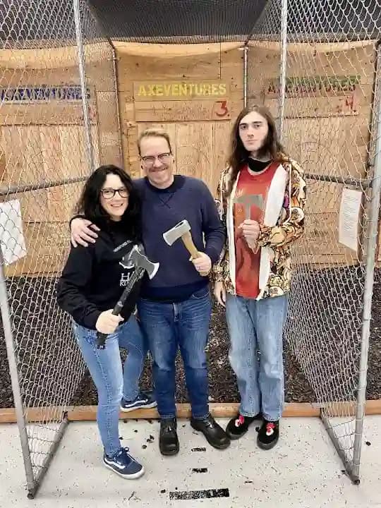 Interior view of Axe Ventures LA | Axe Throwing & Rage Room in Los Angeles axe throwing facility in Los Angeles