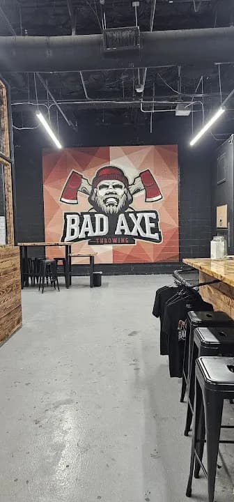 Interior view of Bad Axe Throwing Long Beach axe throwing facility in Los Angeles