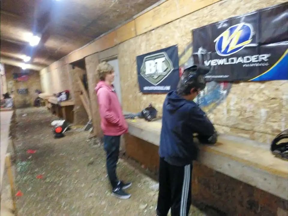 Interior view of Action Park Paintball paintball facility in Los Angeles