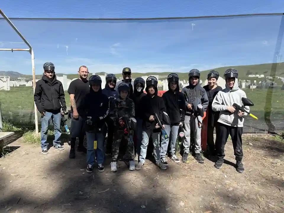 Interior view of American Paintball Park paintball facility in Los Angeles
