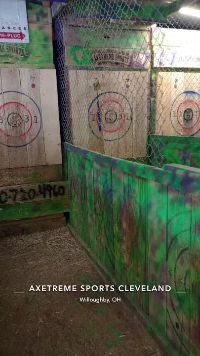 axe throwing experience at Axetreme Sports Cleveland - Axe Throwing & Destruction Zone located in London