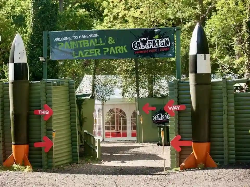 Interior view of Campaign Paintball & Laser Park - London & Surrey paintball facility in London