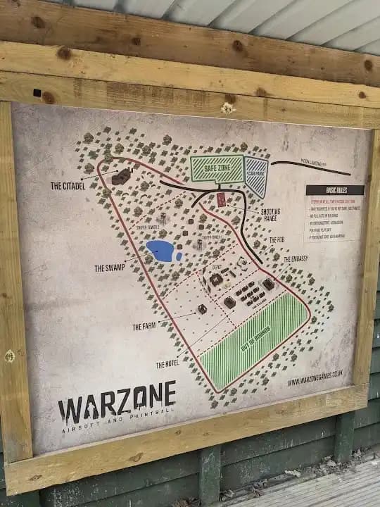 Interior view of Warzone Airsoft and Paintball paintball facility in Birmingham
