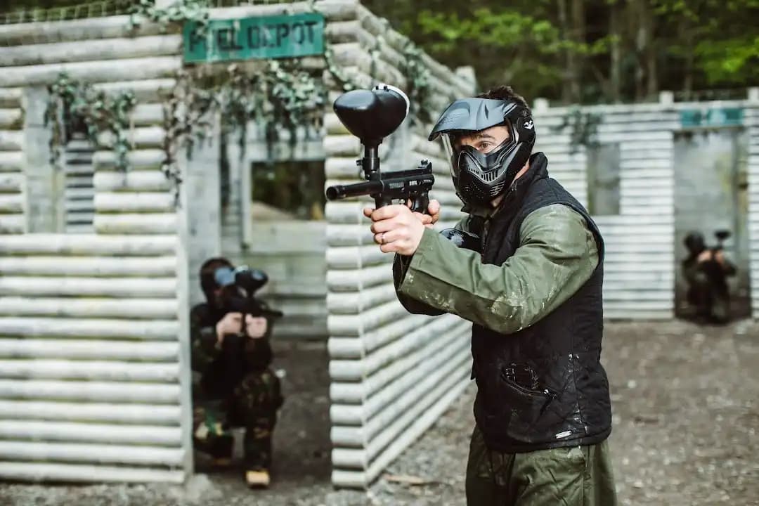 Interior view of UKPaintball Redditch paintball facility in Birmingham