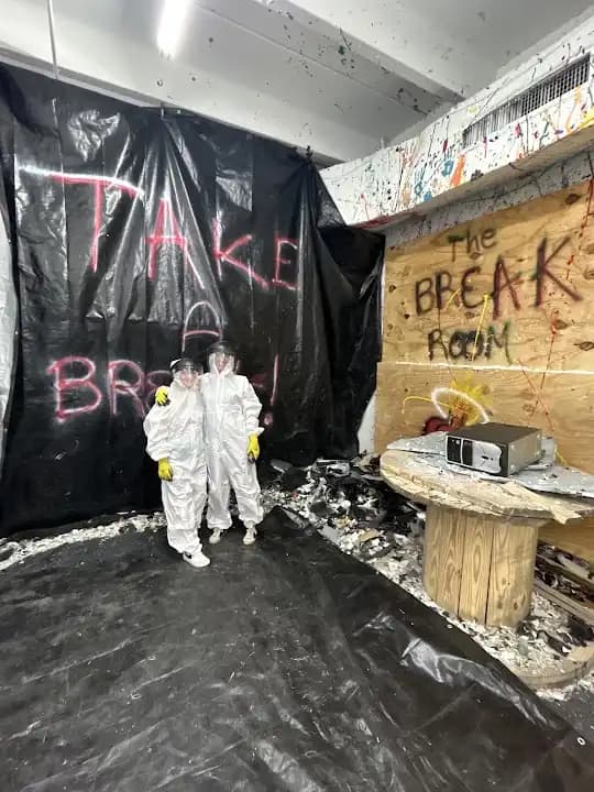 Interior view of The Break Room Miami rage rooms facility in Chicago