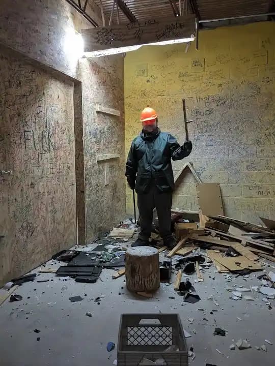 Interior view of Smash Zone rage rooms facility in Chicago