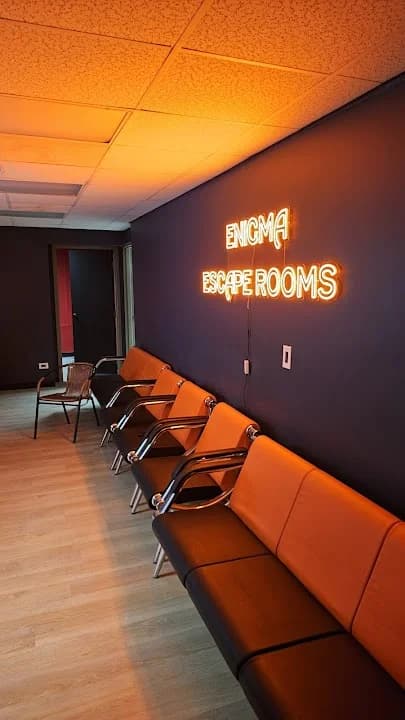 Interior view of Enigma Escape Rooms escape rooms facility in Chicago