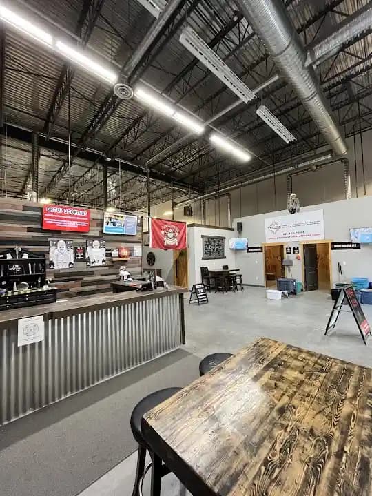 Interior view of Axe Monkeys axe throwing facility in Chicago