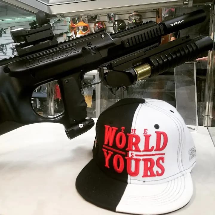 Interior view of Aggressive Paintball paintball facility in Chicago