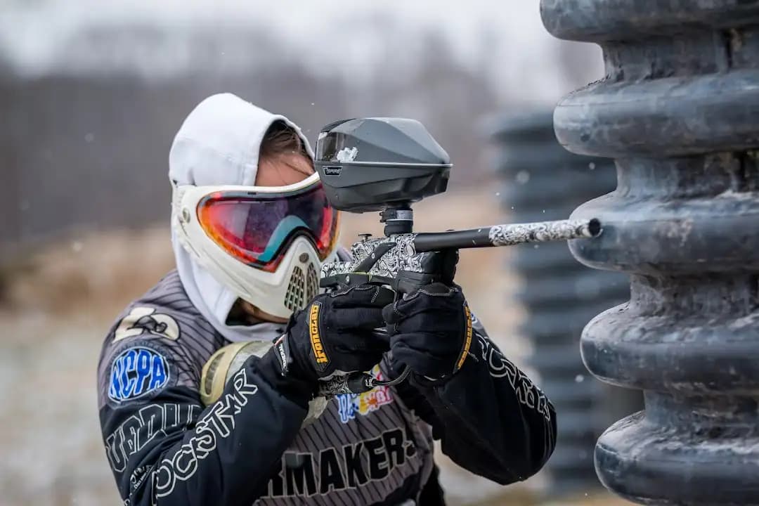 Interior view of Paintball Barn paintball facility in Chicago