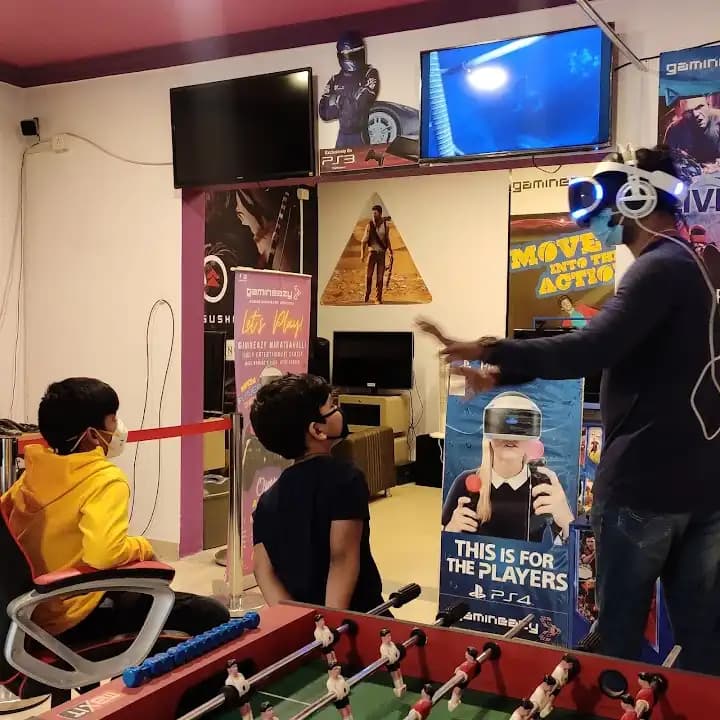 Interior view of Gamineazy Marathahalli - Gaming Zones, VR arenas and more! vr games facility in Bangalore