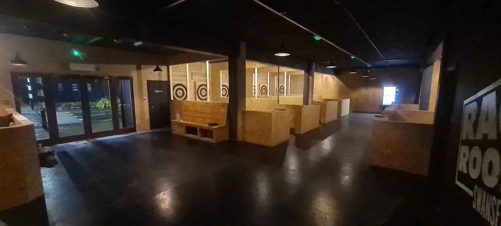 Interior view of Lumberjack Axe Throwing - Swansea axe throwing facility in Bangalore