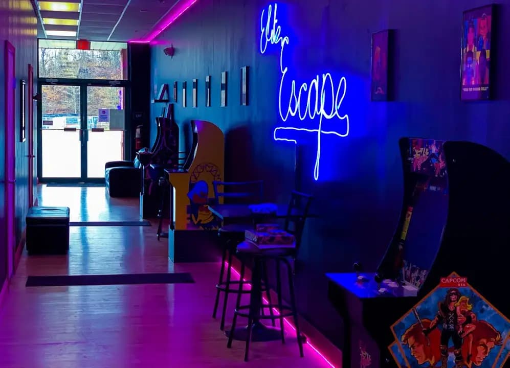 Interior view of Elite Escape Room escape rooms facility in Philadelphia
