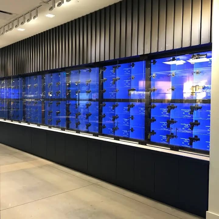 Interior view of The Range at Austin shooting ranges facility in San Antonio