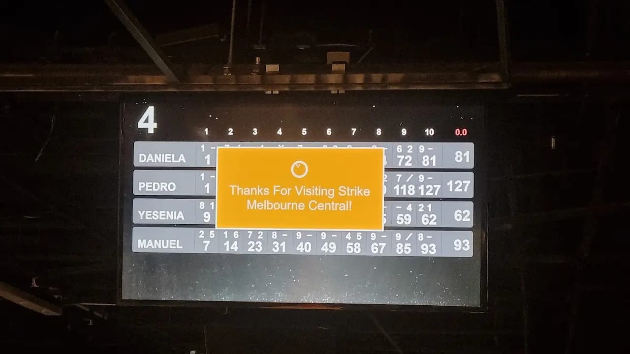 Interior view of Strike Bowling Melbourne Central escape rooms facility in Melbourne