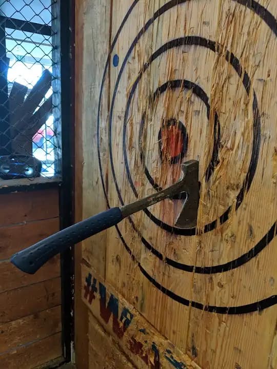 Interior view of Bad Axe Throwing San Diego axe throwing facility in San Diego
