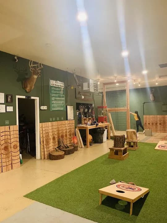 axe throwing experience at St. Hubert’s Hatchet House - Axe Throwing Tucson located in Phoenix