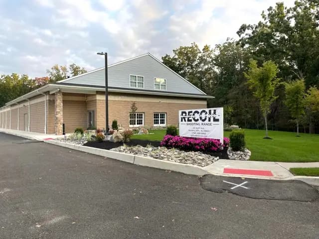 Interior view of Recoil Indoor Range shooting ranges facility in New York