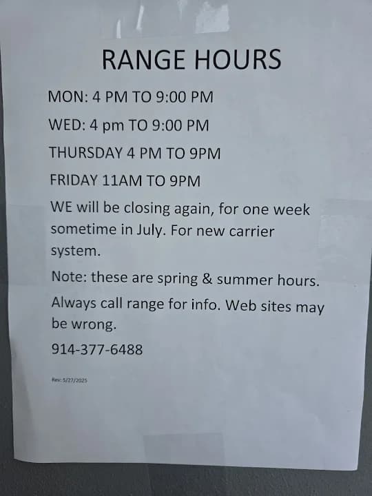 Interior view of Coyne Park Rifle and Pistol Range shooting ranges facility in New York