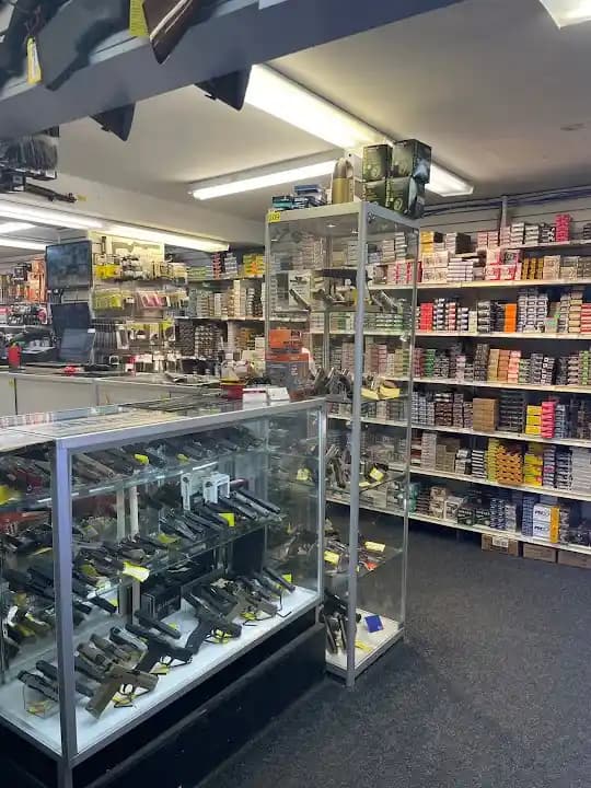 Interior view of Coliseum Gun Traders Ltd shooting ranges facility in New York