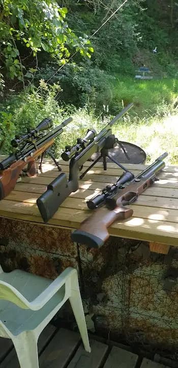 Interior view of Hey Lane Air rifle Range shooting ranges facility in Leeds